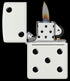 Zippo 46159 vžigalnik Dominos, White Matte
